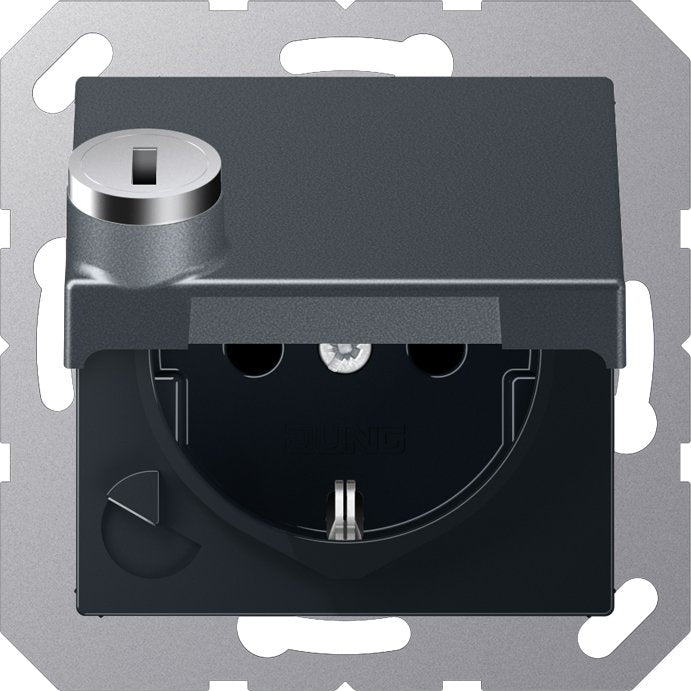 Jung - Steckdose SCHUKO-Steckdose 16A 250V A 1520 BFKLSL ANM Klappdeckel