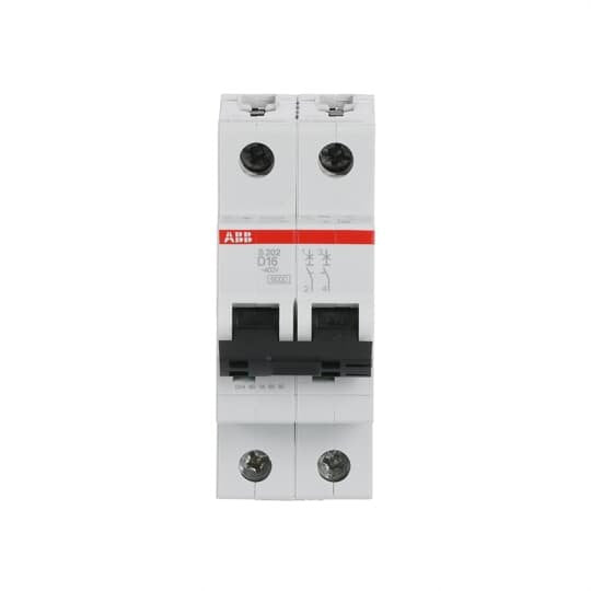 ABB Stotz S&J - Leitungsschutzschalter Sicherungsautomat S202-D16 6 kA, 16 A, 2P