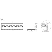 EFB-Elektronik - Frontpanel/Patchpanel leer (Schaltschrank) Verteilerplatte 53603.2 f.8xST Kupplungen