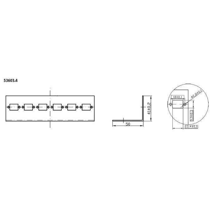 EFB-Elektronik - Frontpanel/Patchpanel leer (Schaltschrank) Verteilerplatte 53603.2 f.8xST Kupplungen