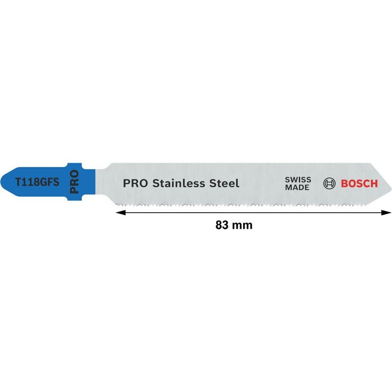 Bosch - Stichsägeblatt PRO Stainless Steel 2608636496 T118GFS − 10 Packung