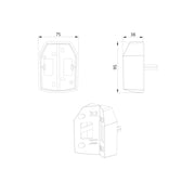 BEG Brück Electronic - Mechanisches Zubehör/Ersatzteile für Leuchten Ecksockel 91325 schwarz