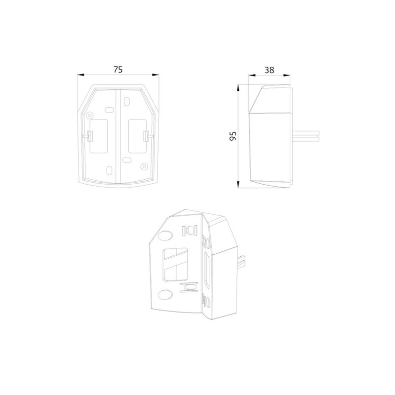 BEG Brück Electronic - Mechanisches Zubehör/Ersatzteile für Leuchten Ecksockel 91325 schwarz