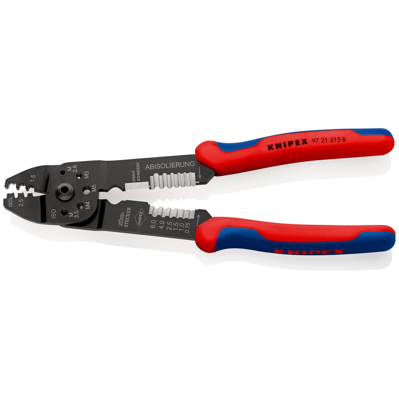 Knipex - Presswerkzeug Kabelschuhe/Verbinder, Aderendhülsen, Schirmanschluss Crimpzange 97 21 215 B 230mm