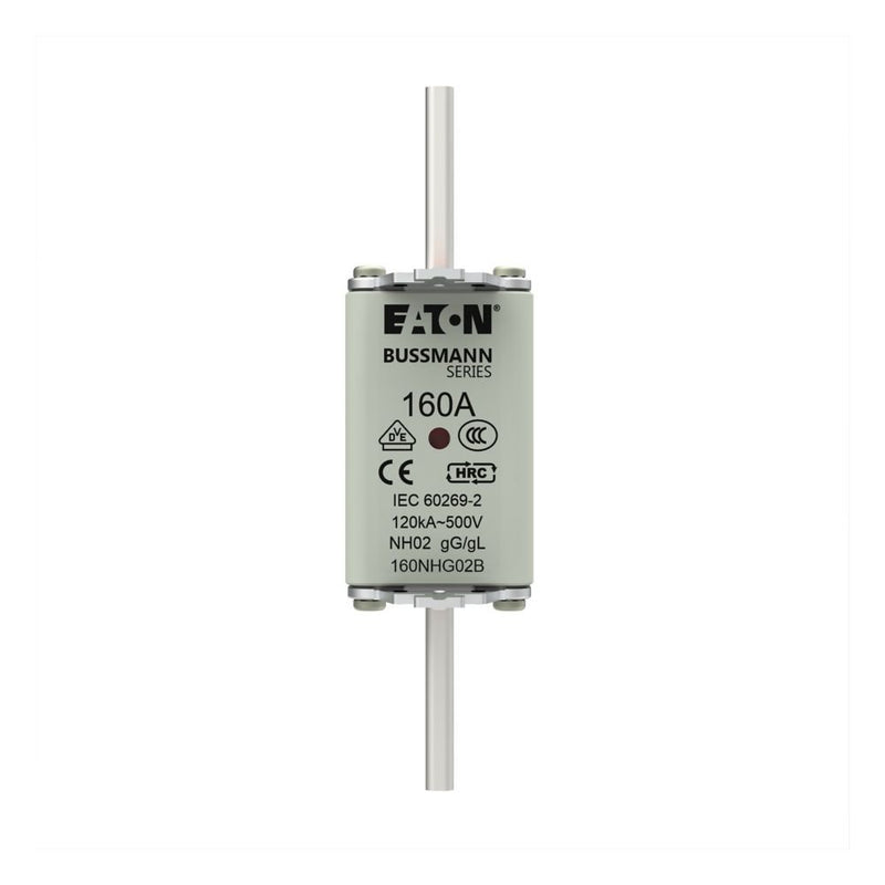Eaton - Messersicherung Sicherungseinsatz Nieders. NH FUSE 16#160NHG02B 160A AC 500V 120kA − 3 Stück