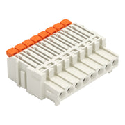 WAGO - Kabelsteckverbinder für Leiterplattensteckverbinder 1-Leiter-Federleiste,Hebel 2734-1108/327-000 PushinCAGECLAMP,lgr − 50 Stück