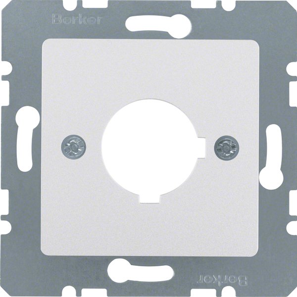 Berker - Einsatz/Abdeckung für Kommunikationstechnik Zentralplatte 14321404 22,5 mm alu matt