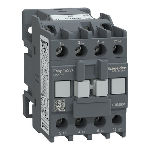 Schneider Electric - Leistungsschütz zum Schalten von Wechselstrom Leistungsschütz Easy TeSys LC1E2501E5 3P 25A 48VAC 50Hz