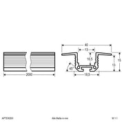 EVN Lichttechnik - Mechanisches Zubehör/Ersatzteile für Leuchten Aluminiumprofil 2m APTEW200