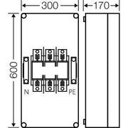 Hensel - Sicherungskasten Sicherungsgehäuse Mi 4452 1xNH2 3p. 400A+PE+N