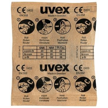 Uvex - Gehörschutzstöpsel x-fit Einwegstöps. 2112087(VE200) 100x1P Papiertüte