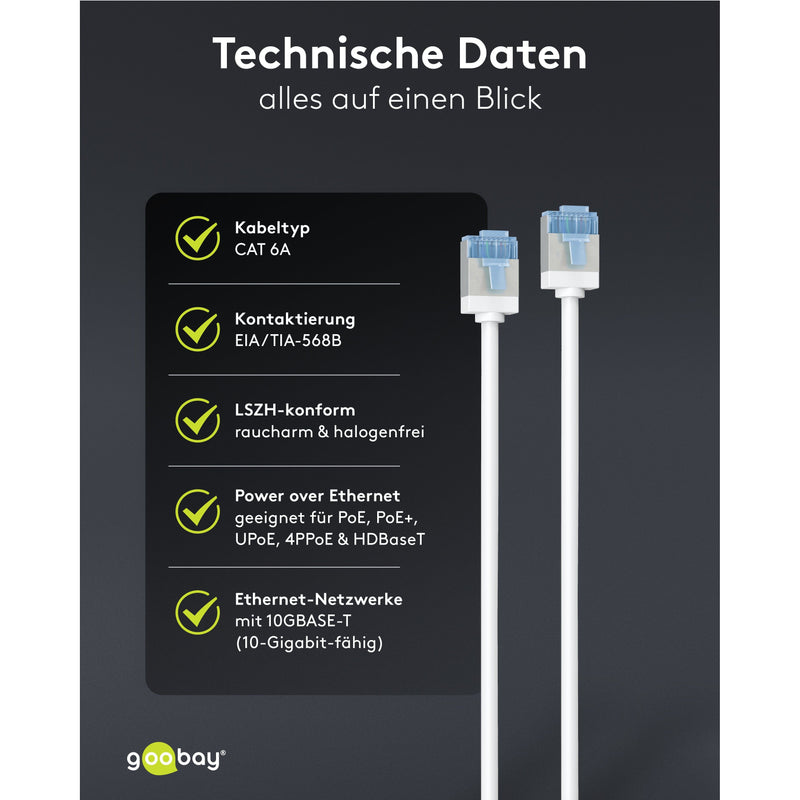 Goobay - Patchkabel Kupfer Patchkabel U/FTP Cat6 74328 Ultraflexibel,slim,w