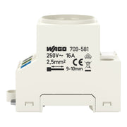 WAGO - Steckdose Reiheneinbau Schaltschrank-Steckdose 709-581 Schutzk.m.LED-Status