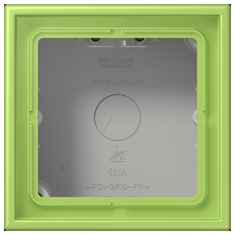 Jung - Aufputzgehäuse für Unterputzgerät Aufputz-Kappe 1fach LC 581 A 221 vert clair (32052)