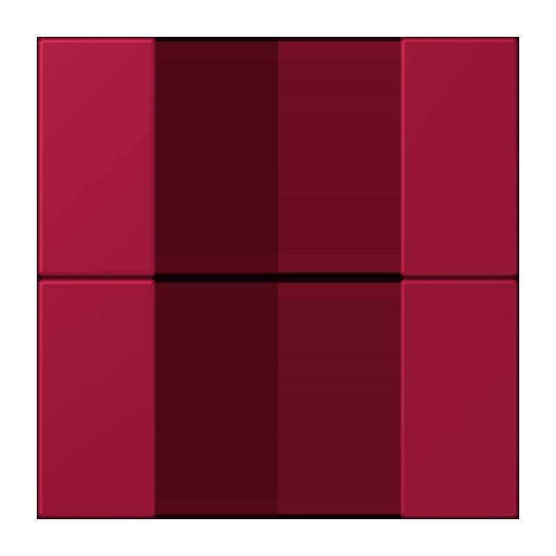 Jung - Abdeckung/Bedienelement für Installationsschalterprogramme Tastensatz 2fach LC 502 TSA 229 rouge carmin