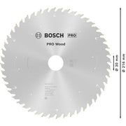 Bosch - Kreissägeblatt PRO Wood cordless 2608837726 Kreissägeblatt 216 x