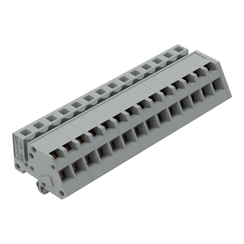 WAGO - Kabelsteckverbinder für Leiterplattensteckverbinder 1-Leiter Federleiste 731-514/008-000 CAGECLAMP 2,5mm²,gr − 25 Stück