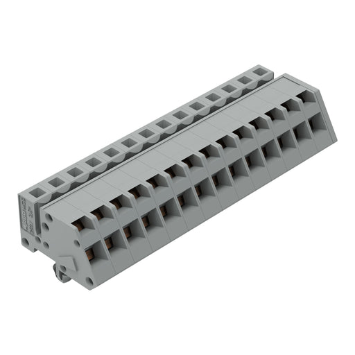 WAGO - Kabelsteckverbinder für Leiterplattensteckverbinder 1-Leiter Federleiste 731-514/008-000 CAGECLAMP 2,5mm²,gr − 25 Stück