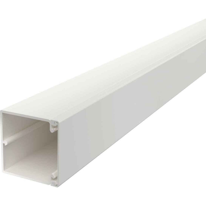 OBO Bettermann - Leitungsführungskanal Wand+Deckenkanal m.Obert. WDK60060RW 60x60mm,PVC − 2 Meter