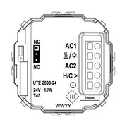 Eberle Controls - Raumthermostat/Uhrenthermostat UP-Raumregler 5-30C AC24V UTE 2500-24RA9010G55 Ausgang Triac