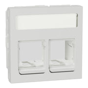 Schneider Electric - Einsatz/Abdeckung für Kommunikationstechnik Unica Zentralplatte NU942218 Datendose 2xRJ47