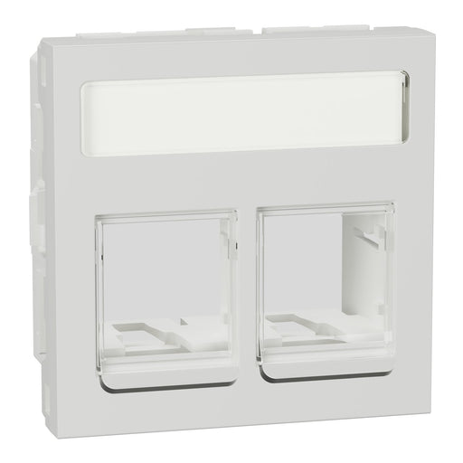 Schneider Electric - Einsatz/Abdeckung für Kommunikationstechnik Unica Zentralplatte NU942218 Datendose 2xRJ47