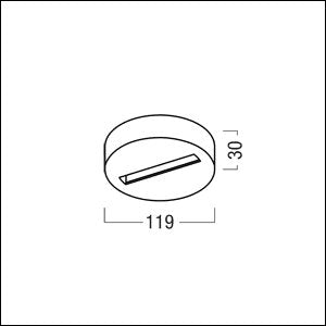 Zumtobel Group - Elektrisches Zubehör/Ersatzteile für Leuchten Punktauslaß-Anbaumontage 3CU PKT #60280085 AUSLAß ANBAU WH