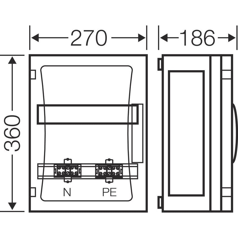 Hensel - Installationskleinverteiler Automatengehäuse FP 1211 12TE