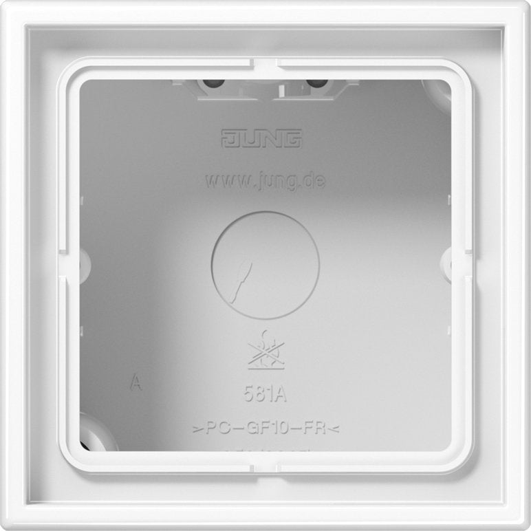Jung - Aufputzgehäuse für Unterputzgerät AP-Kappe 1-fach aws LS 581 A WW angeformter Rahmen