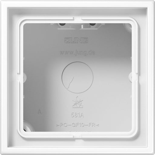 Jung - Aufputzgehäuse für Unterputzgerät AP-Kappe 1-fach aws LS 581 A WW angeformter Rahmen