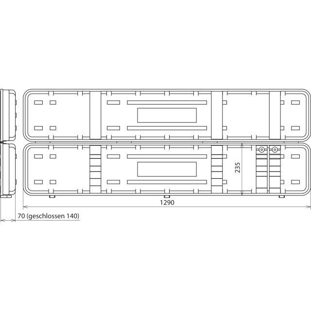 DEHN - Zubehör/Ersatzteile für Sicherheitsgeräte Kunststoffkoffer KKL PHE3 60 110 1270x215x140mm leer