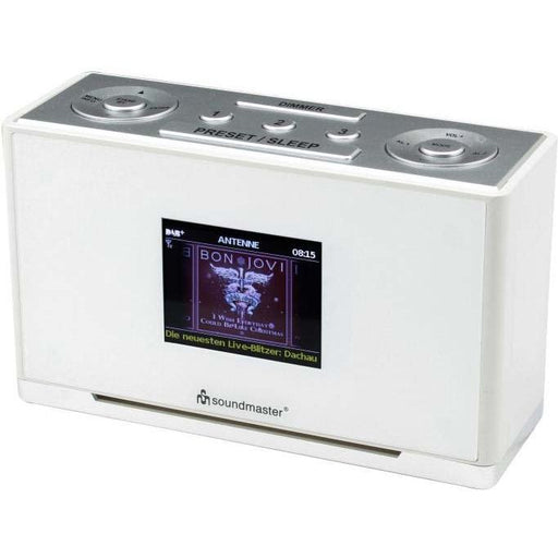 Soundmaster - Radio DAB+/UKW Uhrenradio UR240WE si-ws RDS,Farbdisplay − 2 Stück