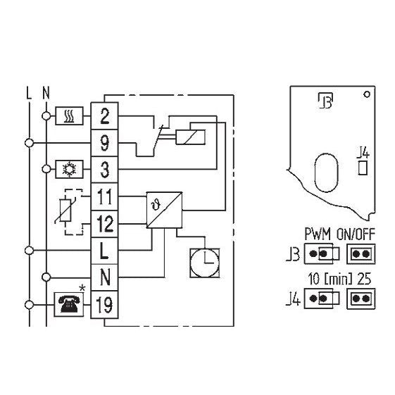 Eberle Controls - Raumthermostat/Uhrenthermostat Uhrenregler easy 3 ST mit Tagesprogramm