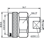 Telegärtner - Koax-Kupplung Adapter N-FME (M-M) 100024187