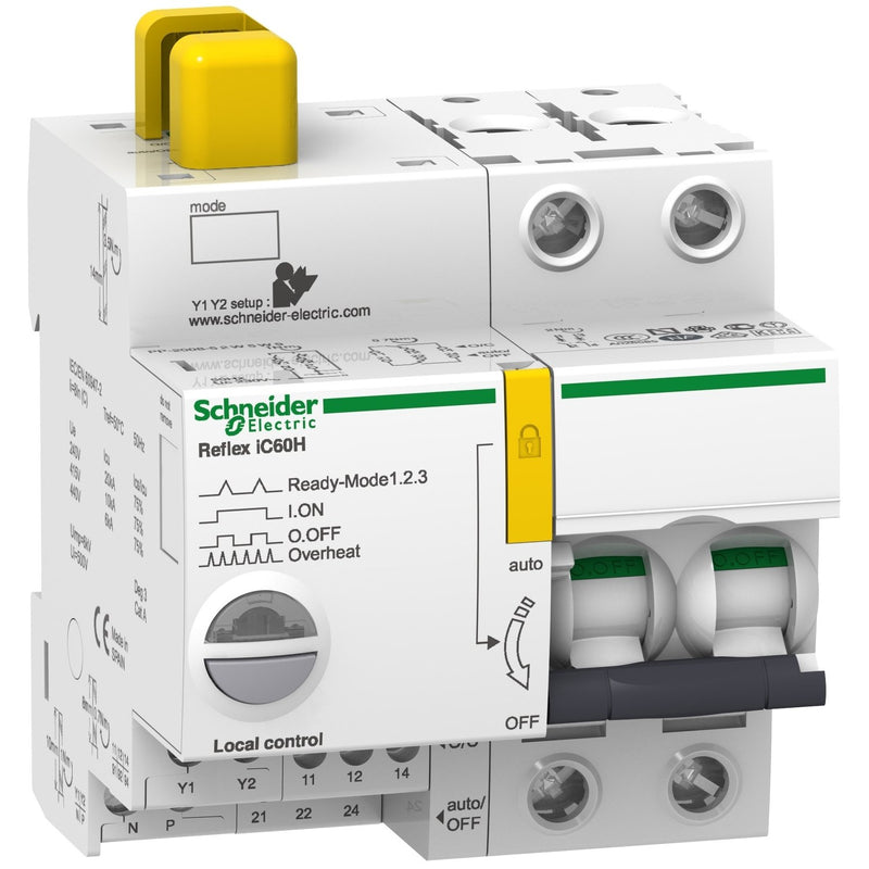 Schneider Electric - Leitungsschutzschalter mit Zusatzeinrichtung Leistungsschalter A9C64210 10A 2P B TI24