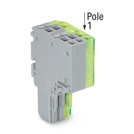WAGO - Ein- und mehrpolige Klemmenleiste 2-Leiter-Federleiste 2020-203/000-036 1,5mm²,gr/gn-ge − 50 Stück