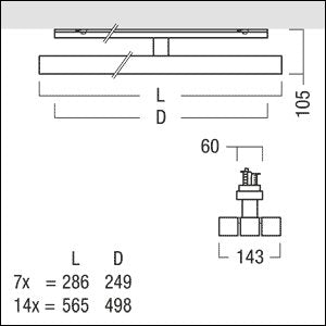 Zumtobel Group - Downlight/Strahler/Flutlicht LED-Strahler SCENO 2X7 #42189815 830, ws