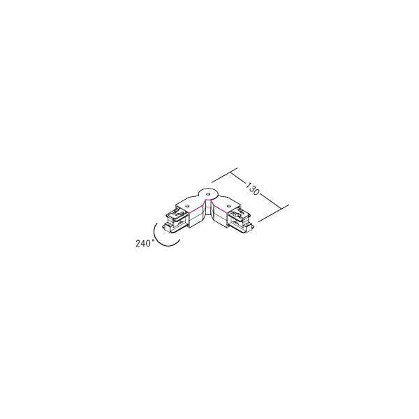 Brumberg Leuchten - Stromschiene Flexibler Verbinder 88134070 weiß