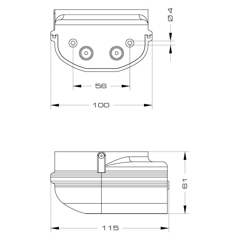 Grothe - Signalsäulenelement, Anschlussmodul Basismodul Wand BMW 8913 10-24V AC/DC