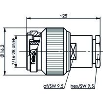 Telegärtner - Koax-Steckverbinder TNC-Kabelstecker 100023702 (RG-58 C/U)