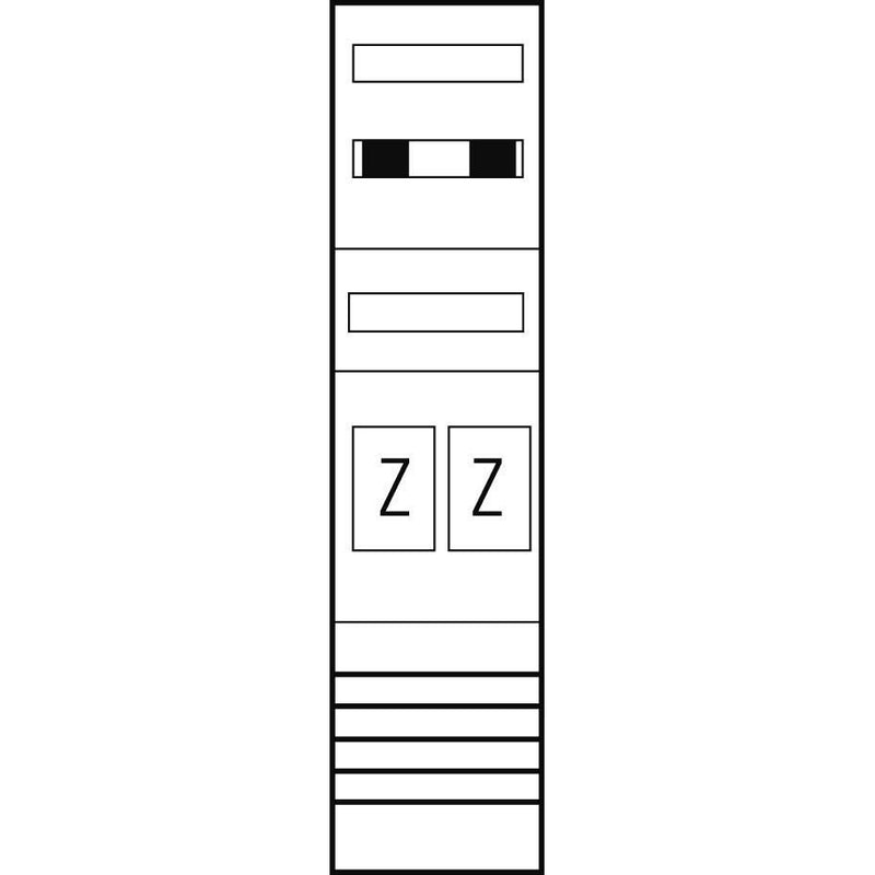 ABN - Zählerfeld Zählerplatz EZ17820 eHZ 2Z mit HS/OKK