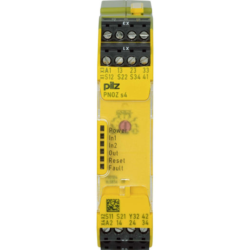 Pilz - Gerät zur Überwachung von sicherheitsgerichteten Stromkreisen Not-Aus-Schaltgerät PNOZ s4 #750104 24VDC 3 n/o 1 n/c