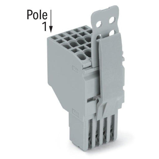 WAGO - Ein- und mehrpolige Klemmenleiste 2-Leiter-Federleiste 2020-213/145-000 CAGECLAMP,1,5mm²,gr − 10 Stück