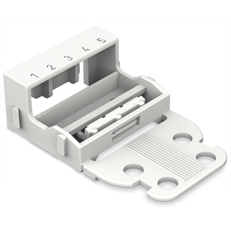 WAGO - Zubehör/Ersatzteile für Klemmen Befestigungsadapter 221-525 Serie221-4mm²,weiß − 10 Stück