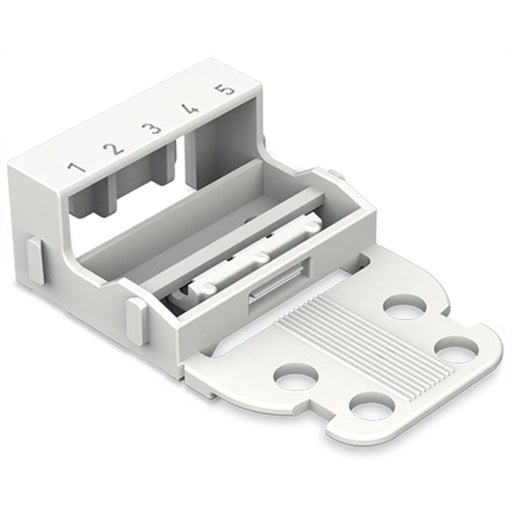 WAGO - Zubehör/Ersatzteile für Klemmen Befestigungsadapter 221-525 Serie221-4mm²,weiß − 10 Stück
