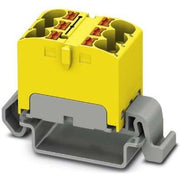 Phoenix Contact - Durchgangs-Reihenklemme Verteilerblock PTFIX 6X4-NS35A YE waager, 0,2-6qmm ge − 10 Stück
