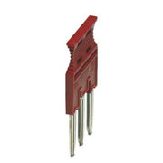Phoenix Contact - Querverbinder/Brücker für Reihenklemme Steckbrücke FBSRH 3-8 3-polig, rot − 10 Stück