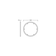 Ledvance - Mechanisches Zubehör/Ersatzteile für Leuchten Runder Rahmen SFFL.330ROUNDFRAMESI silber