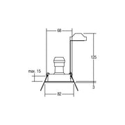 Brumberg Leuchten - Downlight/Strahler/Flutlicht HV-Einbaustahler 36187250 GU10 max.50W/sw-alu
