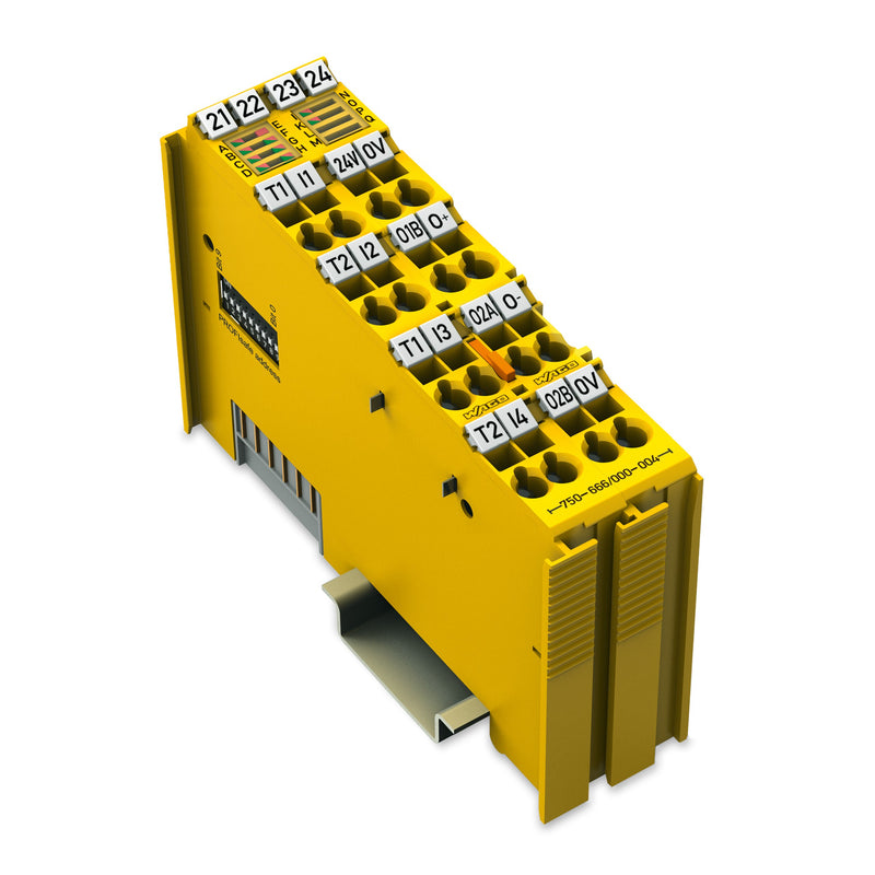 WAGO - Feldbus, Dez. Peripherie - Digitales Ein-/Ausgangs-Modul Sicherer Digitalein-/Ausg. 750-666/000-004 4/2 Kanäle,DC24V,10A